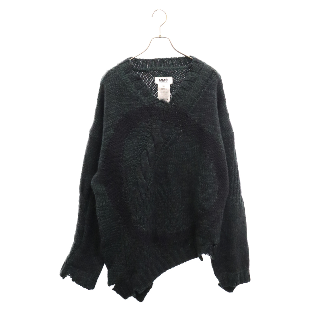 Maison Martin Margiela(マルタンマルジェラ)のMartin Margiela マルタンマルジェラ oversized distressed sweater オーバーサイズ ダメージ セーター ニット S62GP0077 S18083 グリーン メンズのトップス(ニット/セーター)の商品写真