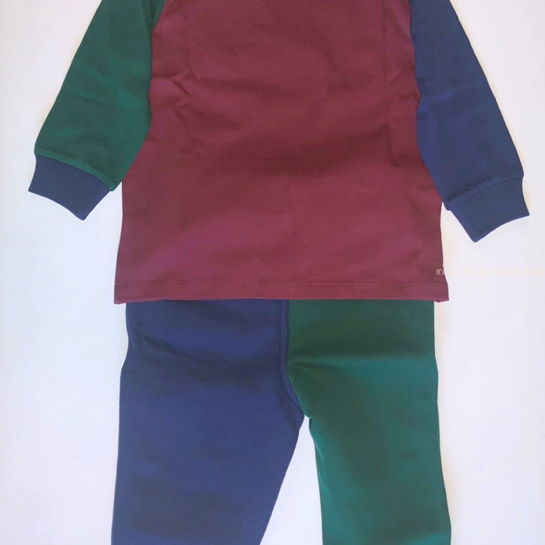 Ralph Lauren(ラルフローレン)の12m80cm 袖色違いハットベアロンT＆フリースパンツセット キッズ/ベビー/マタニティのベビー服(~85cm)(Ｔシャツ)の商品写真