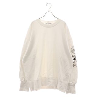 Y-3 ワイスリー 18SS GRAPHIC CREW NECK SWEATER CY6873 1AX001 アームロゴプリント クルーネック トレーナー スウェット ホワイト