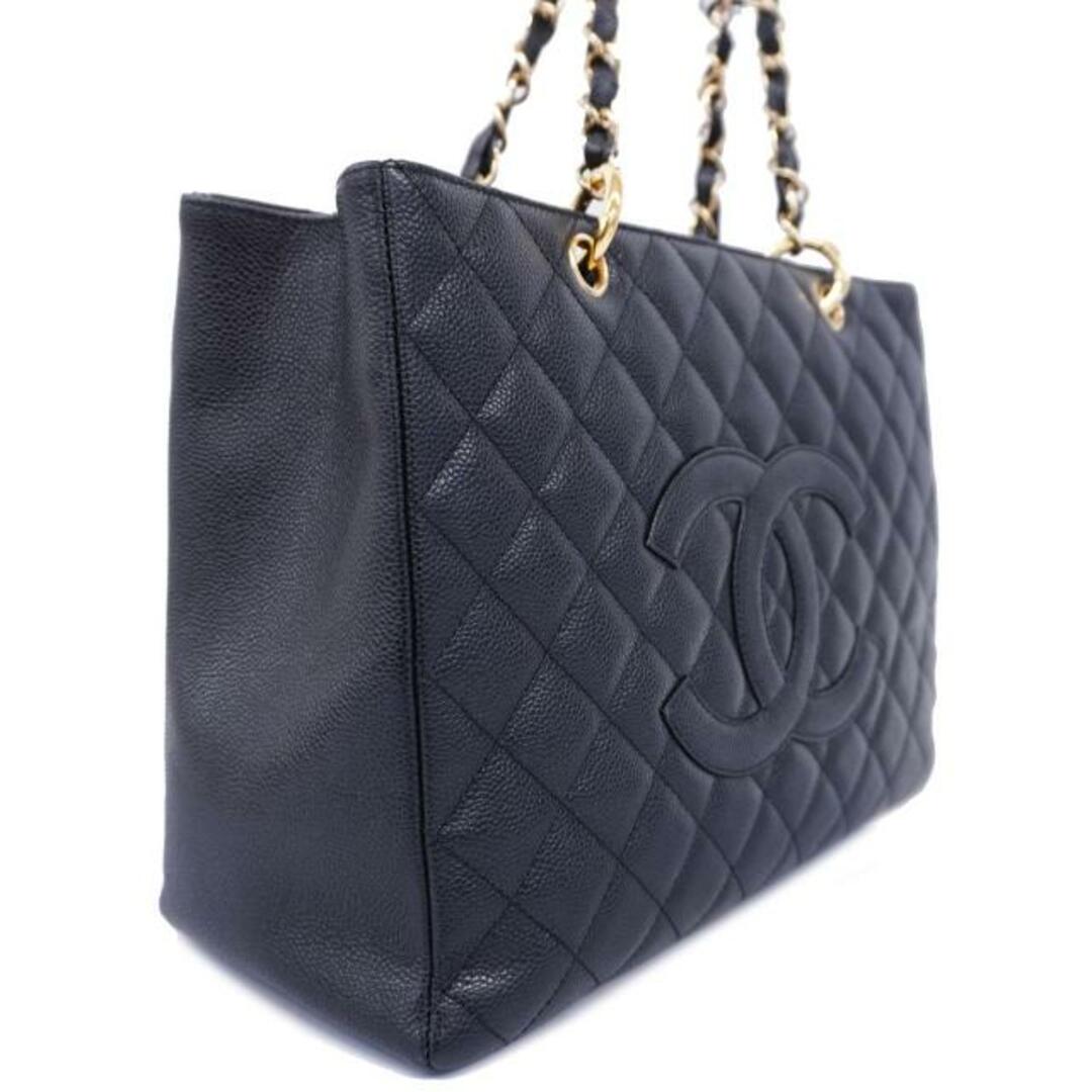 CHANEL(シャネル)の★SALE 【4hb2366】シャネル トートバッグ/マトラッセ/チェーンショルダー/キャビアスキン/ブラック/ゴールド金具 【中古】レディース レディースのバッグ(トートバッグ)の商品写真