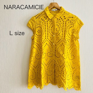 NARACAMICIE - NARACAMICIE ナラカミーチェ　トップス　レース　カットソー  黄色　