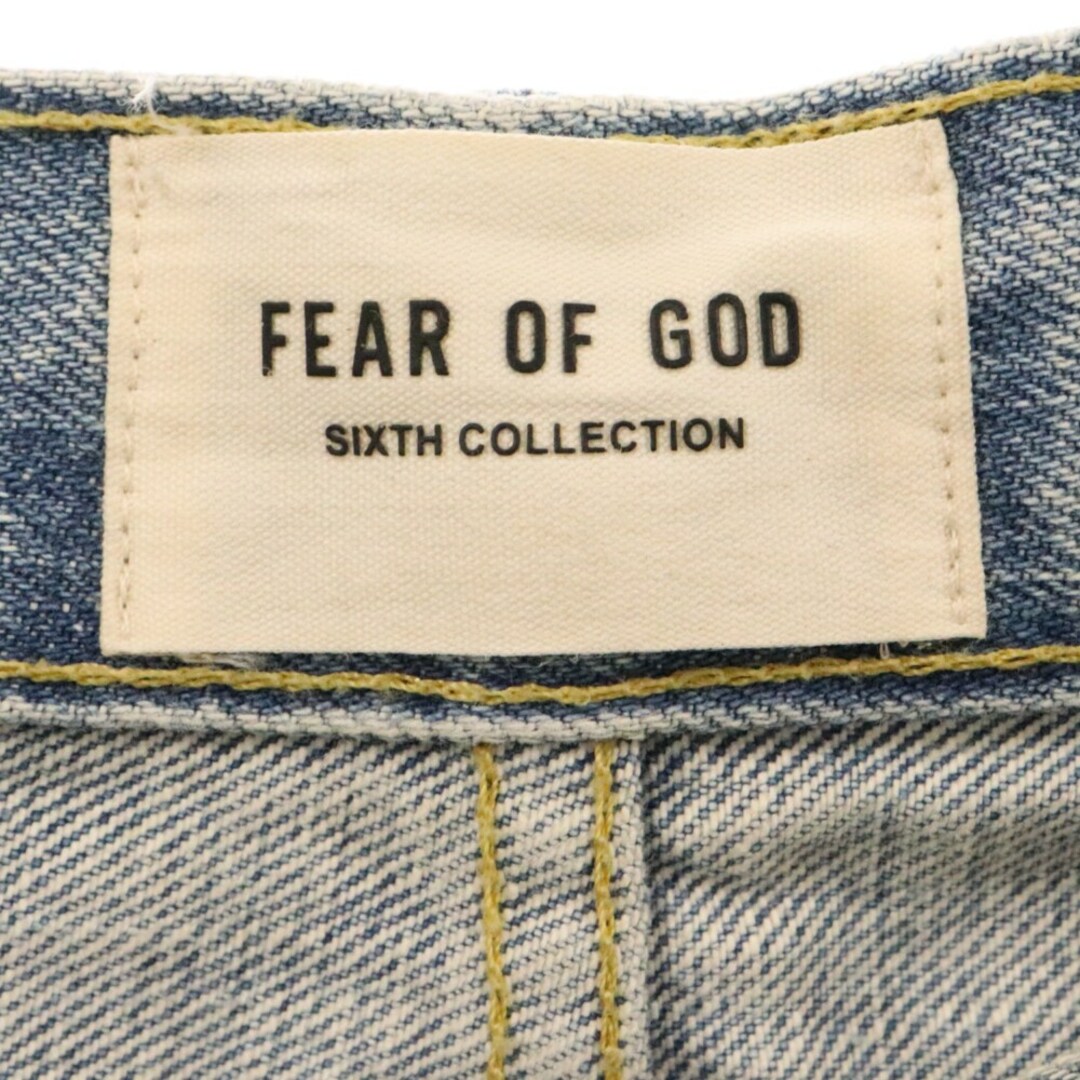 FEAR OF GOD(フィアオブゴッド)のFEAR OF GOD フィアオブゴッド 6TH SIXTH COLLECTION STANDARD DENIM クラッシュデニム ストレートデニム デニムパンツ 6S19-6017-4003 インディゴ メンズのパンツ(デニム/ジーンズ)の商品写真