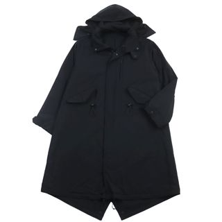 Yohji Yamamoto POUR HOMME - 極美品●Yohji Yamamoto POUR HOMME ヨウジヤマモトプールオム 20AW HR-C10-901 左胸片玉P付きモッズコート 中綿入り フィッシュテール モッズコート ロングコート ブラック 2 日本製 正規品 メンズ