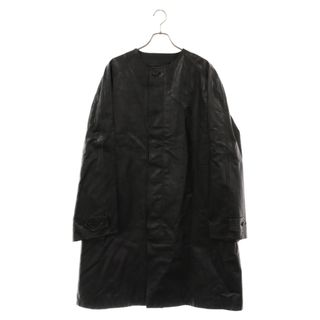 プラダ(PRADA)のPRADA プラダ 23SS ノーカラーレザーコート ブラック UPS600 S231(フライトジャケット)