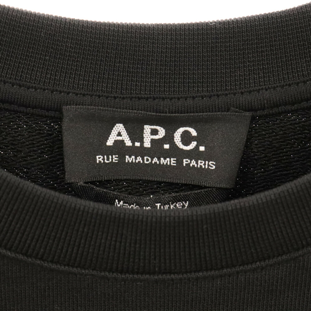 A.P.C(アーペーセー)のA.P.C アーペーセー Melissa Logo Sweatshirt プリントロゴ クルーネック スウェットトレーナー ブラック F27610 メンズのトップス(スウェット)の商品写真