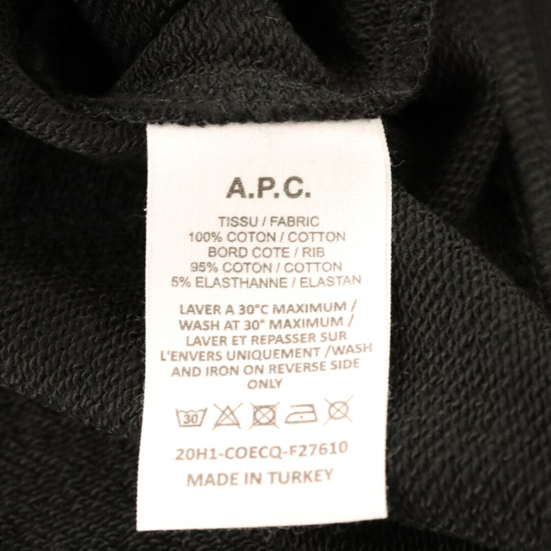 A.P.C(アーペーセー)のA.P.C アーペーセー Melissa Logo Sweatshirt プリントロゴ クルーネック スウェットトレーナー ブラック F27610 メンズのトップス(スウェット)の商品写真