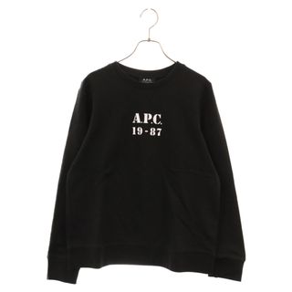 アーペーセー(A.P.C)のA.P.C アーペーセー Melissa Logo Sweatshirt プリントロゴ クルーネック スウェットトレーナー ブラック F27610(スウェット)