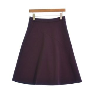 ジルサンダー(Jil Sander)のJIL SANDER ジルサンダー ひざ丈スカート 36(XS位) エンジ 【古着】【中古】(ひざ丈スカート)