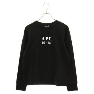 アーペーセー(A.P.C)のA.P.C アーペーセー Melissa Logo Sweatshirt プリントロゴ クルーネック スウェットトレーナー ブラック F27610(スウェット)