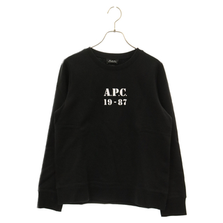 アーペーセー(A.P.C)のA.P.C アーペーセー Melissa Logo Sweatshirt プリントロゴ クルーネック スウェットトレーナー ブラック F27610(スウェット)
