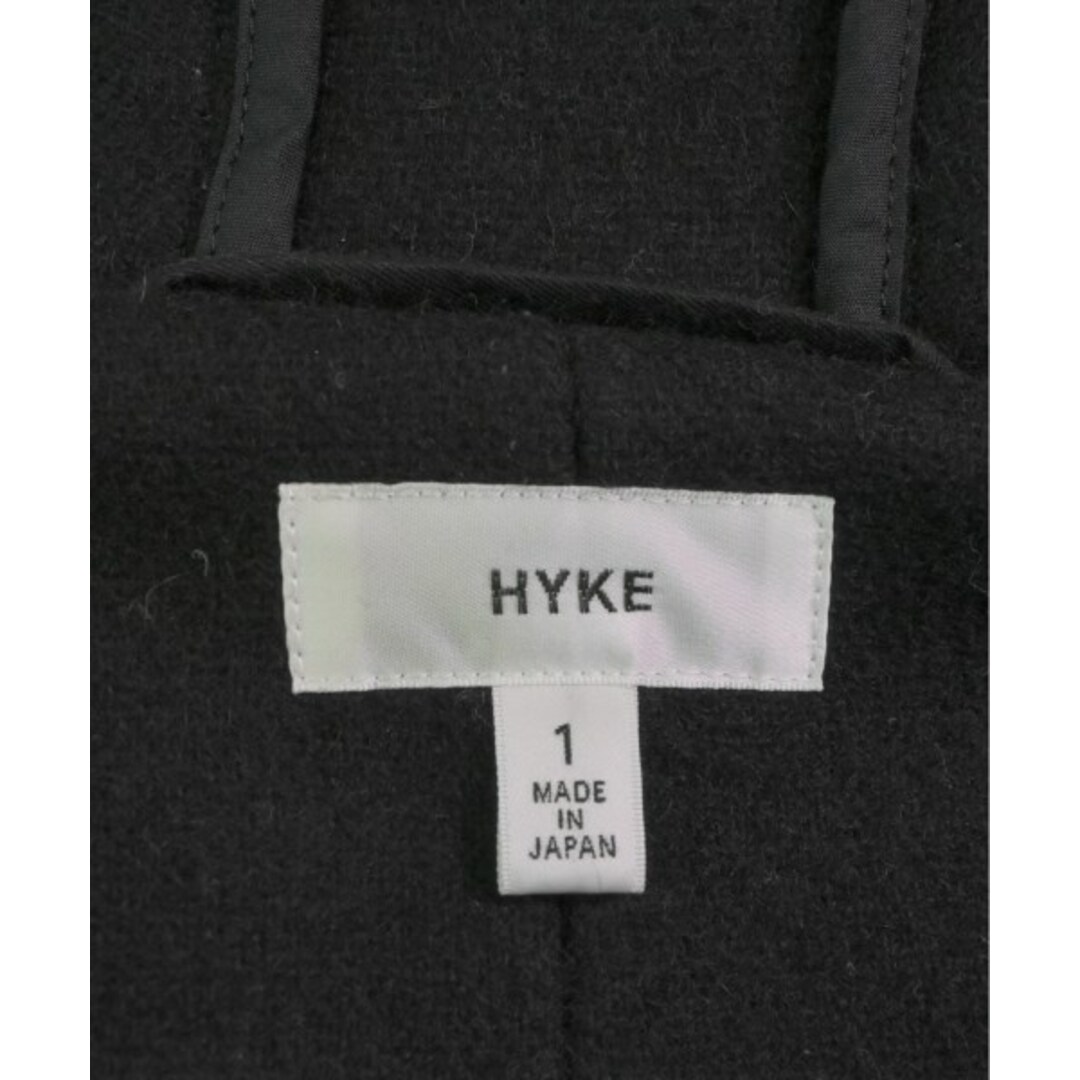 HYKE(ハイク)のHYKE ハイク ダッフルコート 1(S位) 黒 【古着】【中古】 レディースのジャケット/アウター(ダッフルコート)の商品写真