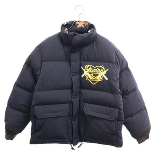 HUMAN MADE ヒューマンメイド 23AW×KAWS MADE DOWN JACKET×カウズ メイド リップストップ リバーシブル ダウンジャケット ネイビー