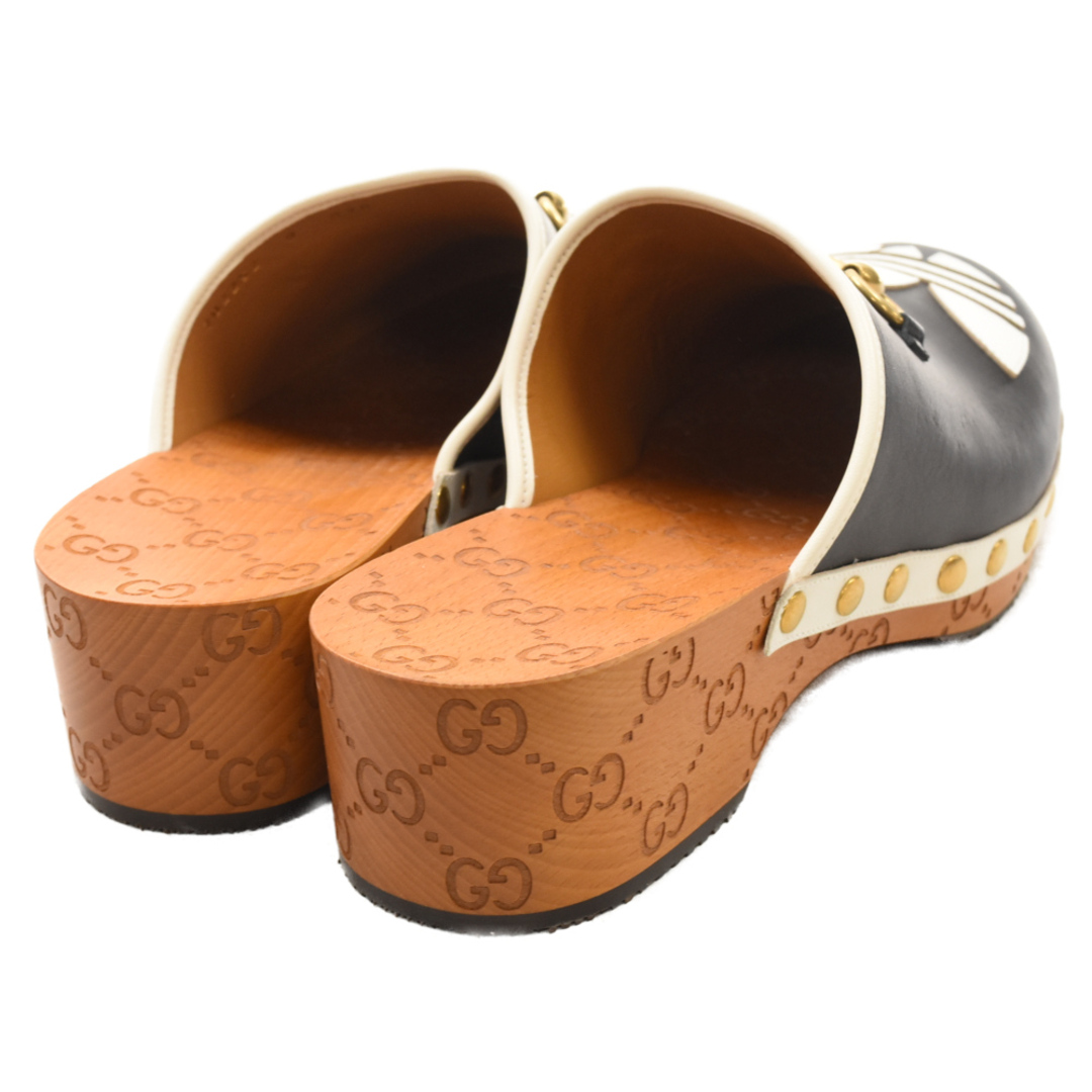 Gucci(グッチ)のGUCCI グッチ ×adidas clog sandals クロッグ レザー フロントロゴサンダル 702252 ブラック メンズの靴/シューズ(サンダル)の商品写真