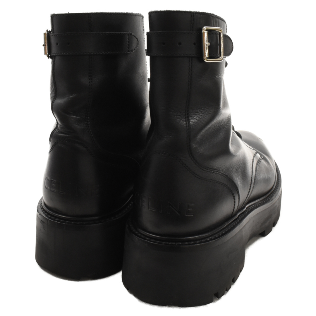 celine(セリーヌ)のCELINE セリーヌ 22AW BULKY BOOTS バルキー レースアップブーツ ロゴスタッズ レザーブーツ ブラック 345983579C メンズの靴/シューズ(ブーツ)の商品写真