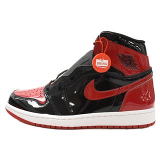 ナイキ(NIKE)のNIKE ナイキ AIR JORDAN 1 RETRO HIGH OG Patent Bred エアジョーダン1 レトロ パテント ブレッド ハイカットスニーカー ブラック/レッド US8.5/26.5cm 555088-063(スニーカー)