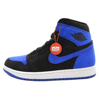 ナイキ(NIKE)のNIKE ナイキ AIR JORDAN 1 RETRO HIGH OG ROYAL REIMAGINED エアジョーダン1 レトロ ハイカットスニーカー ロイヤル リイマジン ブラック ブルー US9.5/27.5cm DZ5485-042(スニーカー)