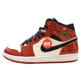 ナイキ(NIKE)のNIKE ナイキ 03年製 AIR JORDAN1 RETRO エアジョーダン1 レトロ パテント シカゴ ハイカットスニーカー ホワイト/レッド 136085-106 US8.5(スニーカー)