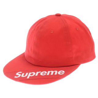 シュプリーム(Supreme)のSUPREME シュプリーム 18SS Visor Label 6-Panel バイザーシックスパネル キャップ 帽子 レッド(キャップ)