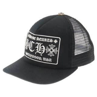 クロムハーツ(Chrome Hearts)のCHROME HEARTS クロムハーツ TRUCKER CAP トラッカーキャップ CHパッチクロスボール付メッシュ帽子 ブラック(キャップ)