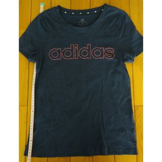 adidas - 【中古】adidas　Tシャツ　紺　150～160　小柄な女性向き