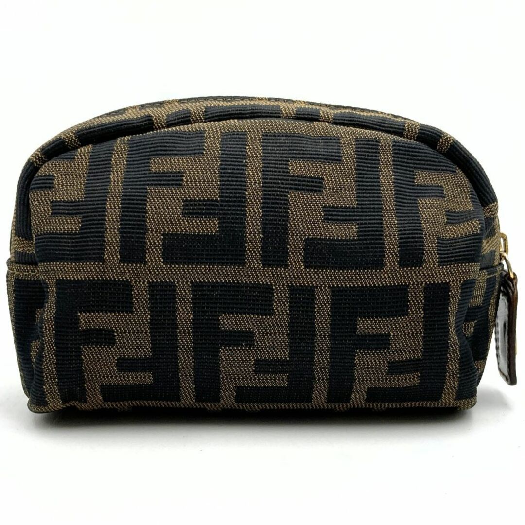 FENDI(フェンディ)のフェンディ ミニポーチ 小物入れ 幅約15cm ズッカ柄 ブラウン ナイロン レディース FENDI【中古】 レディースのファッション小物(ポーチ)の商品写真