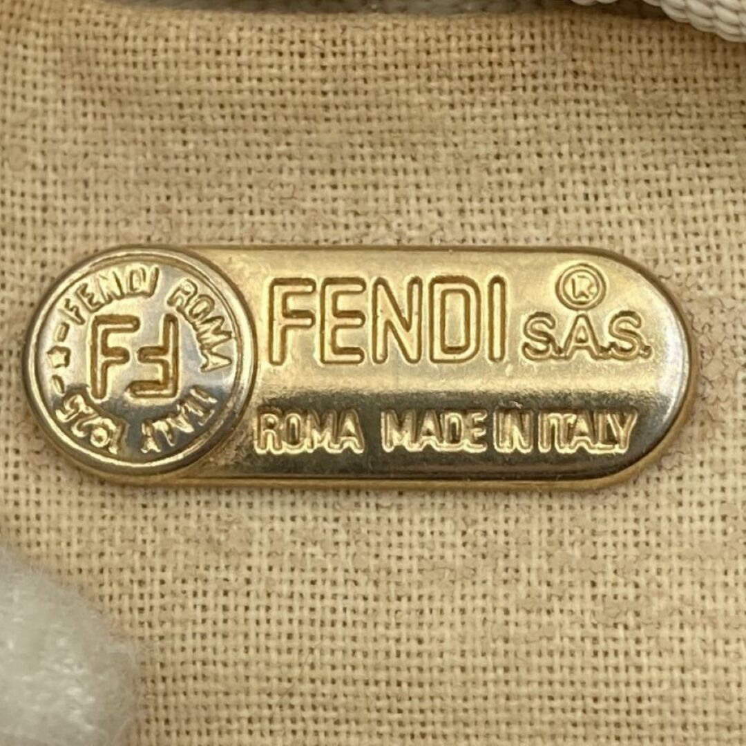 FENDI(フェンディ)のフェンディ ミニポーチ 小物入れ 幅約15cm ズッカ柄 ブラウン ナイロン レディース FENDI【中古】 レディースのファッション小物(ポーチ)の商品写真