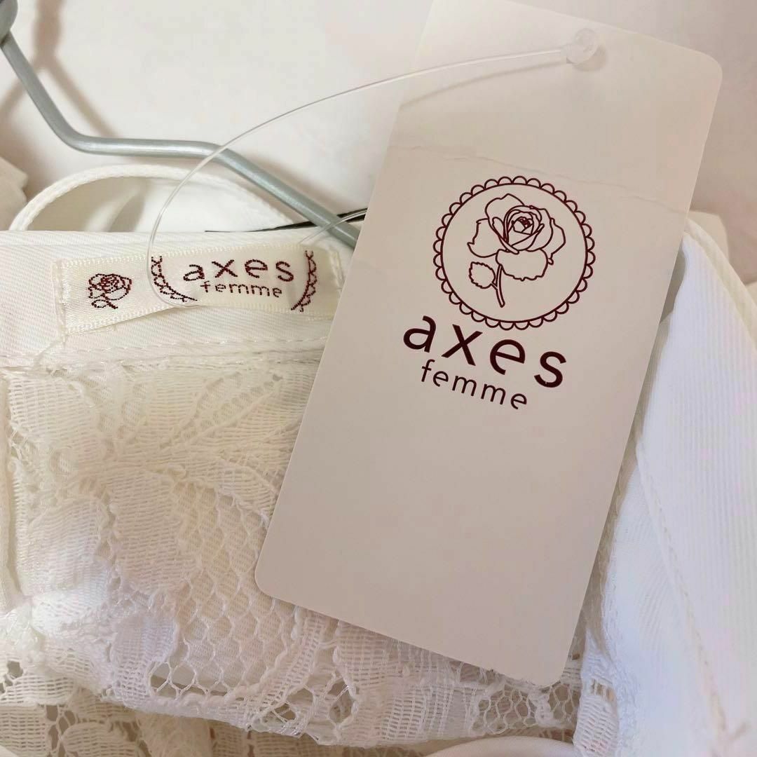 axes femme(アクシーズファム)の【匿名配送・タグ付】アクシーズファム axes 総レース チュニック ホワイト レディースのトップス(チュニック)の商品写真