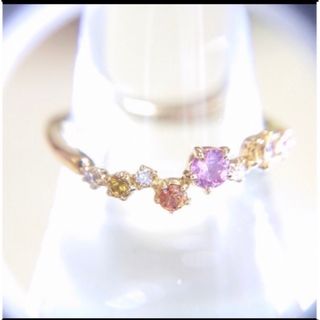 STAR JEWELRY - 未使用★美品 カラー サファイア k18 リング スタージュエリー 8号