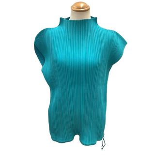 ♪♪ISSEY MIYAKE イッセイミヤケ PLEATS PLEASE カットソー 裾しぼり  PP41-JK601 スカイブルー