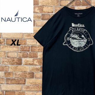 ノーティカ　Tシャツ　ビッグプリント　黒　ビッグシルエット　ロゴ　XXL
