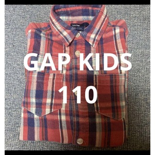 ギャップキッズ(GAP Kids)のギャップ110 子供服　羽織物　GAP KIDS チェック長袖シャツ(ブラウス)