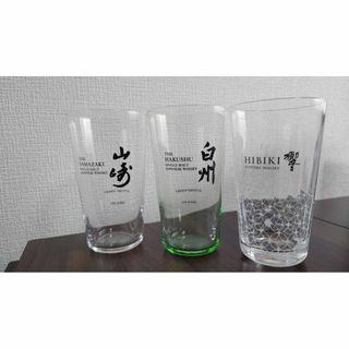 山崎・白州・響　薄造りタンブラー　各種3個セット(アルコールグッズ)