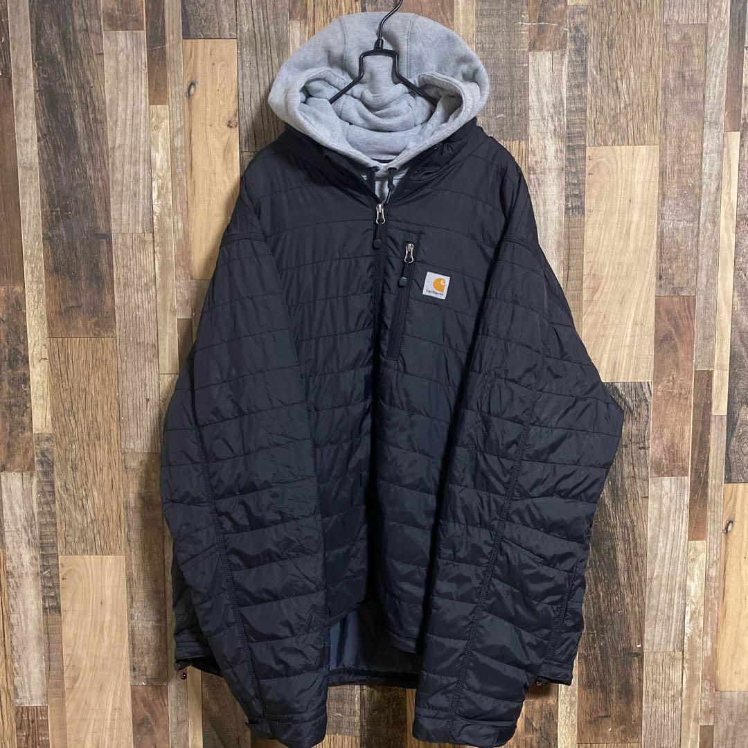 carhartt(カーハート)のカーハート メンズ ナイロン ジャケット ブラック 2XL USA古着 アウター メンズのジャケット/アウター(ナイロンジャケット)の商品写真