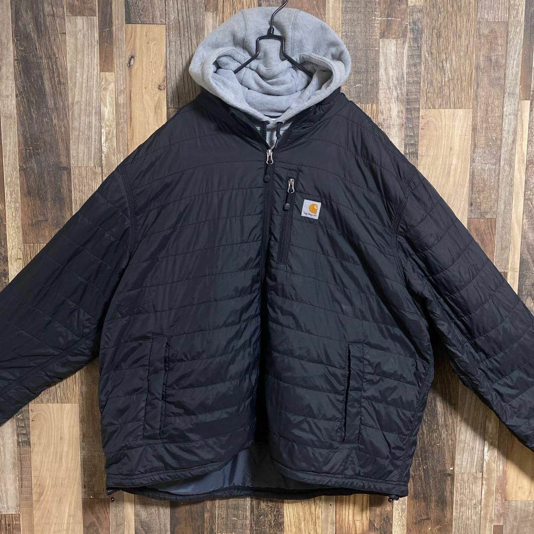 carhartt(カーハート)のカーハート メンズ ナイロン ジャケット ブラック 2XL USA古着 アウター メンズのジャケット/アウター(ナイロンジャケット)の商品写真