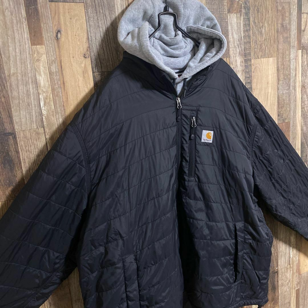 carhartt(カーハート)のカーハート メンズ ナイロン ジャケット ブラック 2XL USA古着 アウター メンズのジャケット/アウター(ナイロンジャケット)の商品写真