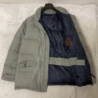 伊・エトロ ETRO 裏：総ペイズリー ダウンジャケット グレー 48/L相当