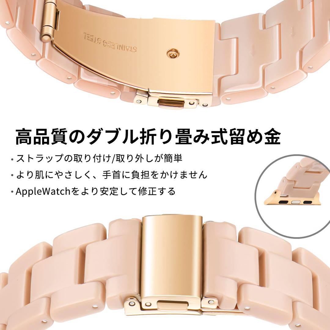 コンパチブル Apple Watch バンド 樹脂ベルト アップルウォッチ メンズの時計(金属ベルト)の商品写真