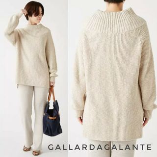 GALLARDA GALANTE - ガリャルダガランテ コットンリネンオーバーサイズニット ライトベージュ 春ニット