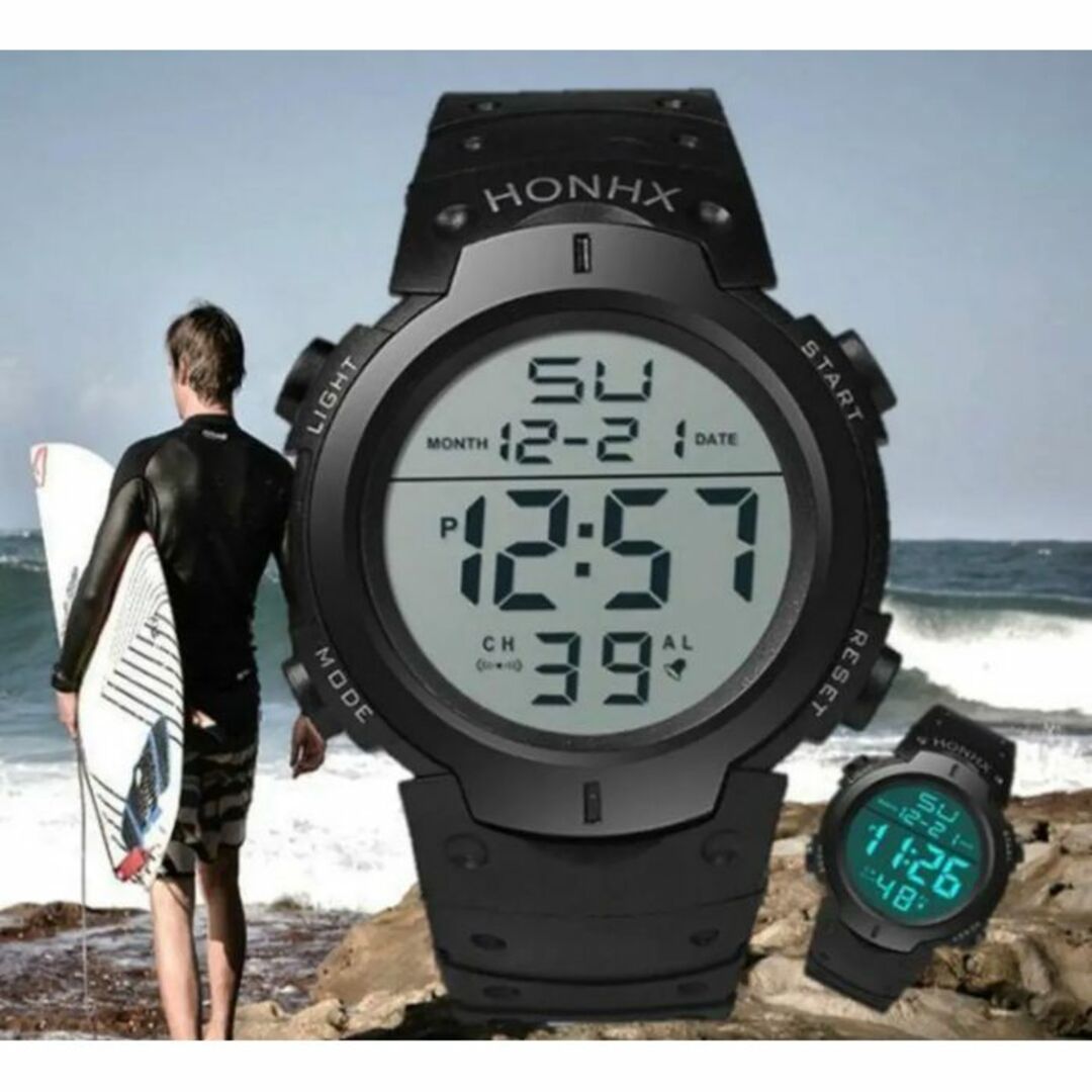 viahdaのミラーサングラス  デザイン性、機能性を同時に兼ね備え  ドライブ メンズの時計(腕時計(デジタル))の商品写真