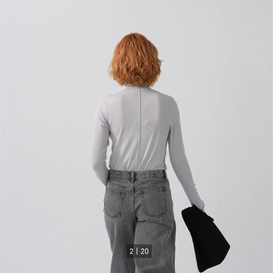 GU(ジーユー)のGU ソフトリブ　タートルネックT レディースのトップス(Tシャツ(長袖/七分))の商品写真