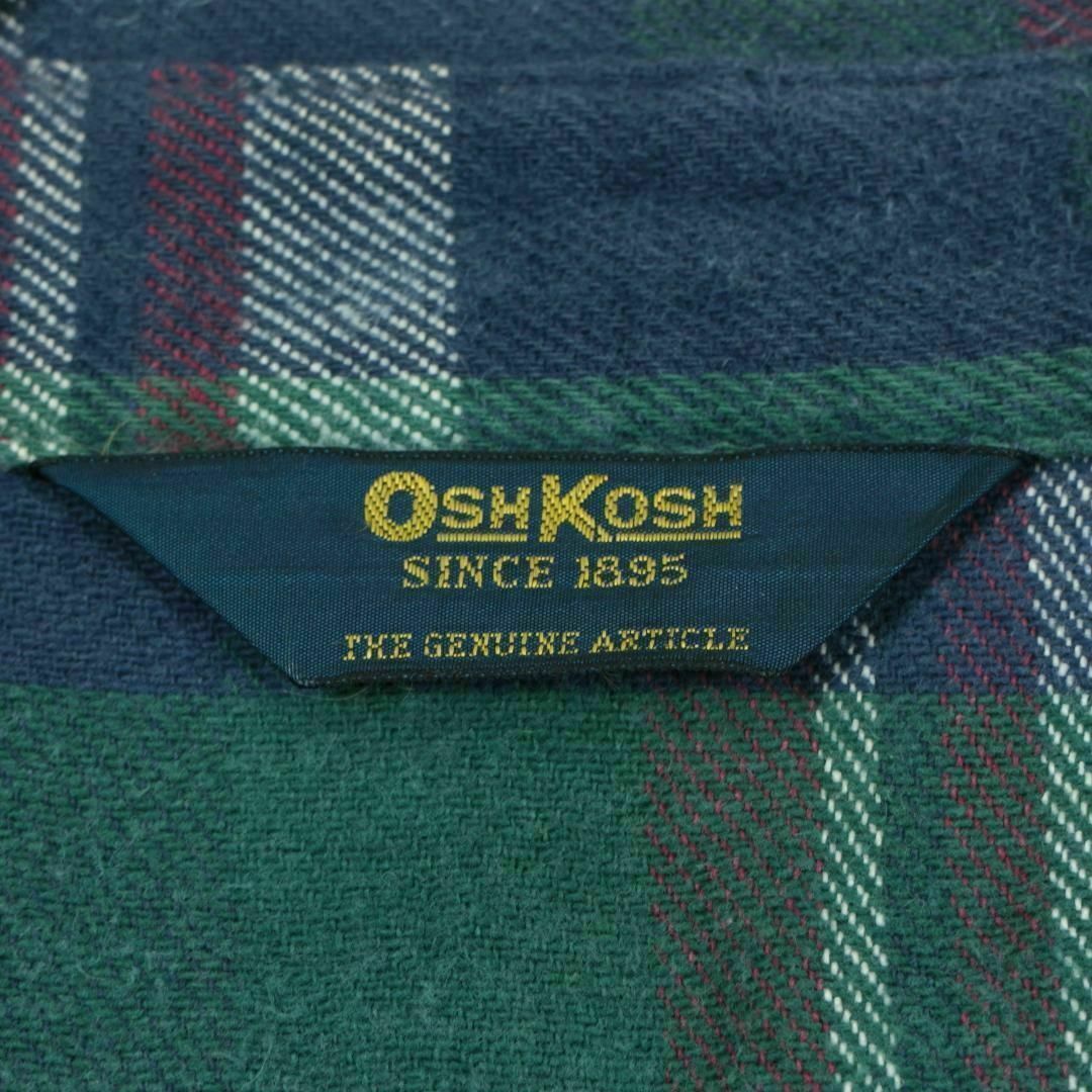 OshKosh(オシュコシュ)の【希少】オシュコシュ 80s シャツ チェック フランネル 長袖 ヴィンテージ メンズのトップス(シャツ)の商品写真