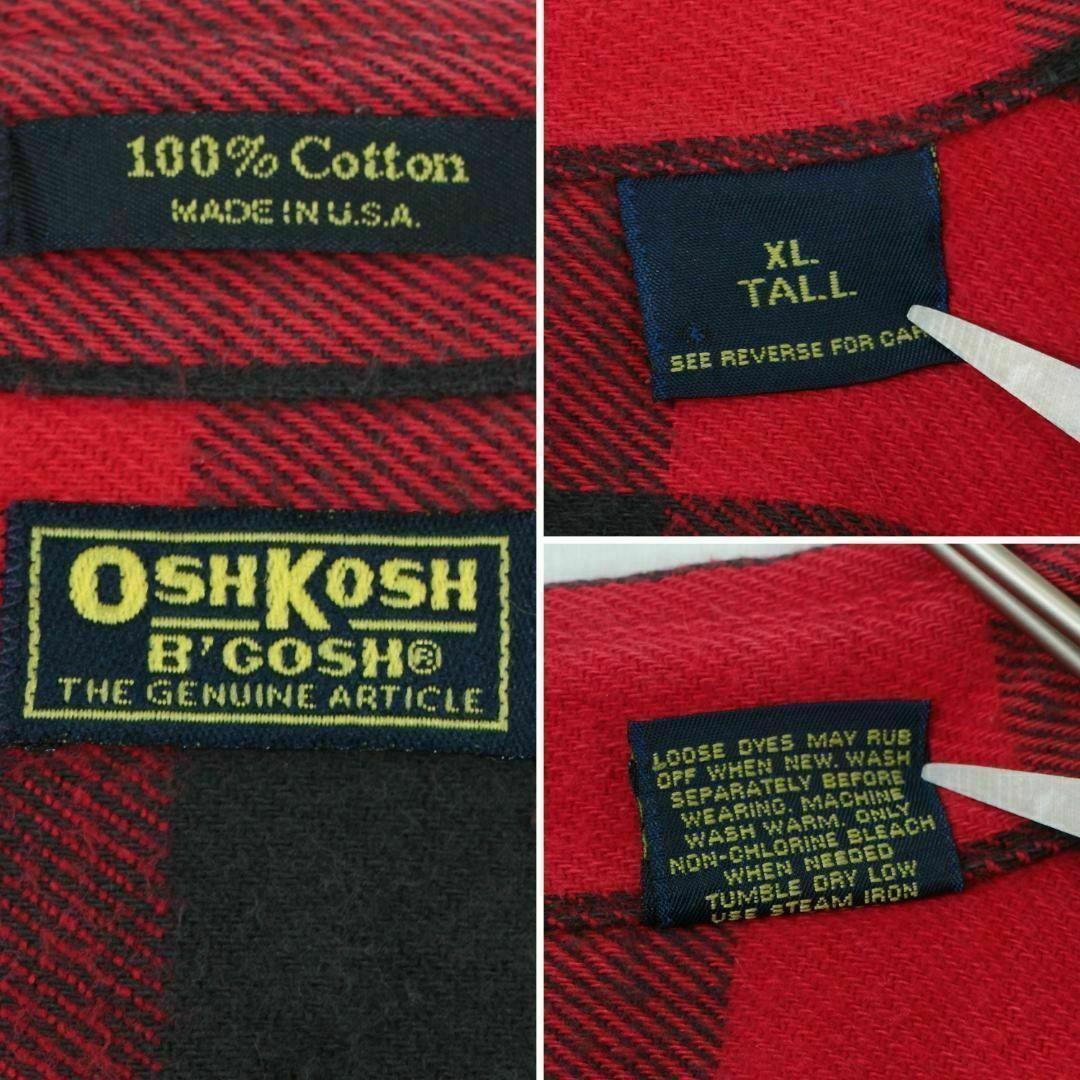 OshKosh(オシュコシュ)の【希少】オシュコシュ シャツ USA製 チェック ヘビーフランネス XL 長袖 メンズのトップス(シャツ)の商品写真