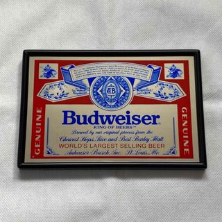 人気 Budweiser バドワイザー パブミラー 鏡 アンティーク 雑貨