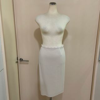 ハナエモリ(HANAE MORI)の新品5万2千円＋税　ハナエモリ（HANAE MORI）クリーム色系スカート(ひざ丈スカート)