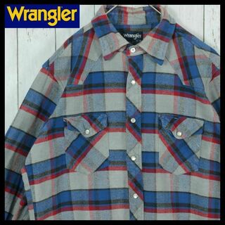 Wrangler - 【希少】ラングラー 90s シャツ ネル ウエスタン ビッグシルエット 長袖