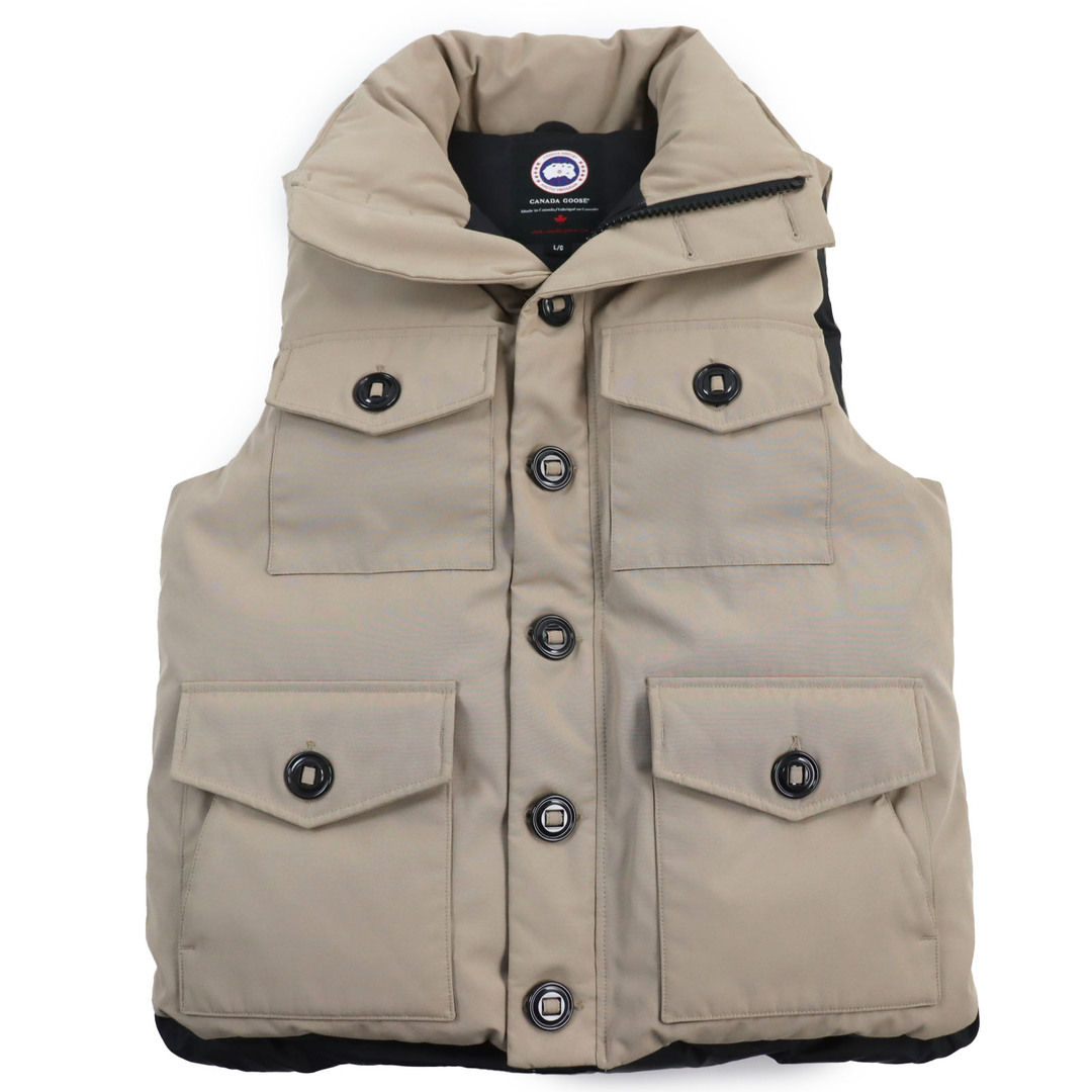 CANADA GOOSE(カナダグース)の美品●CANADA GOOSE カナダグース 3434JM MONTREAL モントリオール ダウンベスト ベージュ L カナダ製 正規品 メンズおすすめ◎ メンズのジャケット/アウター(ダウンベスト)の商品写真