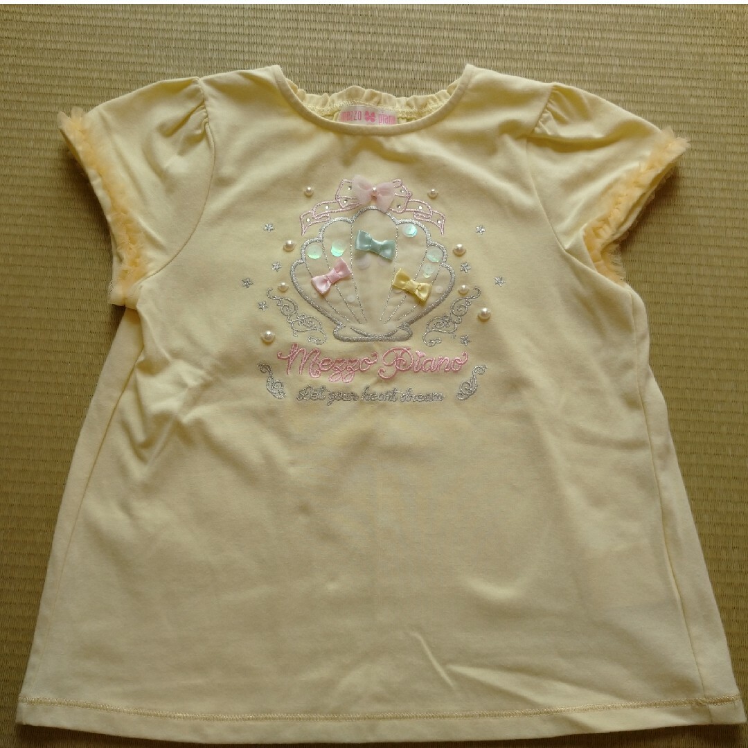 mezzo piano(メゾピアノ)の＊専用＊mezzo piano　半袖Tシャツ　２点　130 キッズ/ベビー/マタニティのキッズ服女の子用(90cm~)(Tシャツ/カットソー)の商品写真