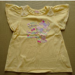 メゾピアノ(mezzo piano)のmezzo piano　半袖Tシャツ　黄色　130(Tシャツ/カットソー)