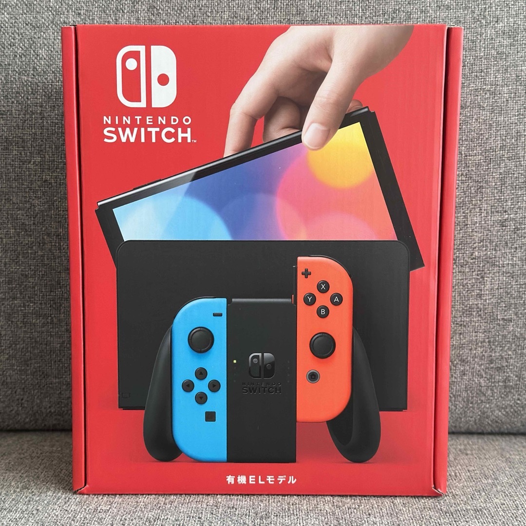 Nintendo Switch(ニンテンドースイッチ)の新品未開封 Nintendo Switch(有機ELモデル・ネオン) エンタメ/ホビーのゲームソフト/ゲーム機本体(家庭用ゲーム機本体)の商品写真