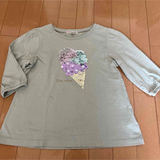 エニィファム(anyFAM)のリバーシブルスパンコール七分袖Tシャツ(Tシャツ/カットソー)